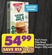 Shoprite Fry's - plant-based spiced burgers offer
