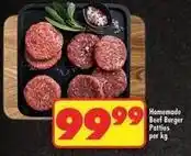Shoprite Homemade beef burger patties offer