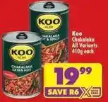 Shoprite Koo - chakalaka offer