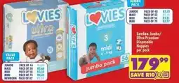 Shoprite Lovies - jumbo/ultra premium disposable nappies offer