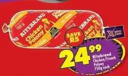 Shoprite Ritebrand - chicken/french polony offer