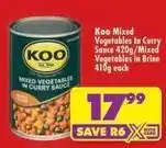 Shoprite Koo - mixed vegetables in curry sauce offer