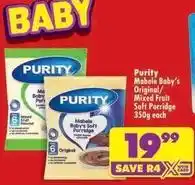 Shoprite Purity - baby's original/mixed fruit soft porridge offer