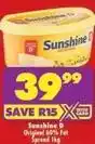 Shoprite Original 60% fat spread offer