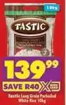 Shoprite Tastic - long grain parboiled white rice 10kg offer