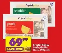 Shoprite Crystal valley - gouda/cheddar cheese offer