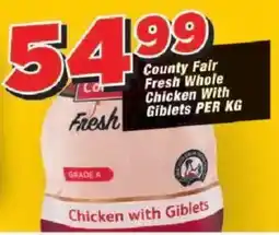 OK Grocer County Fair Fresh Whole Chicken with Giblets offer