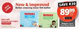 Checkers Huggies Quad Pack Baby Wipes offer