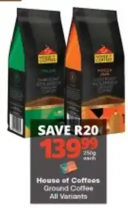 Checkers House of Coffees Ground Coffee offer