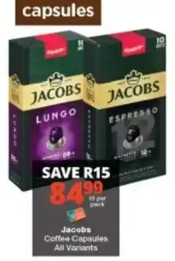 Checkers Jacobs Coffee Capsules All Variants offer