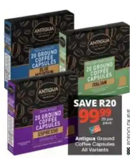 Checkers Antigua Ground Coffee Capsules offer