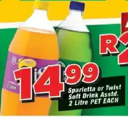 OK Grocer Sparletta or Twist Soft Drink Assorted offer