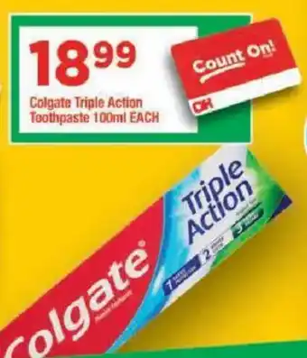 OK Grocer Colgate Triple Action Toothpaste offer