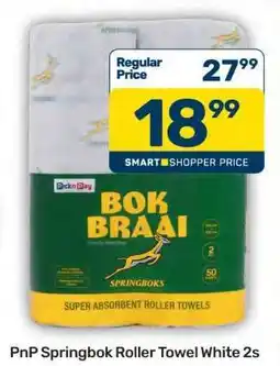Pick n Pay PnP Springbok Roller Towel White 2s offer