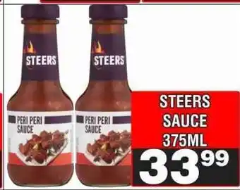 Advance Cash n Carry STEERS SAUCE 375ML offer
