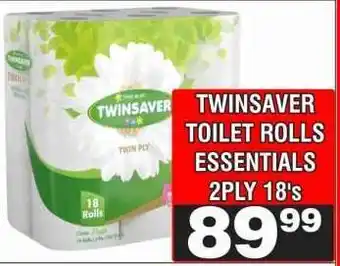 Advance Cash n Carry TWINSAVER TOILET ROLLS ESSENTIALS 2PLY 18's offer