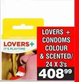 Advance Cash n Carry LOVERS + CONDOMS COLOUR & SCENTED 24 X 3's offer