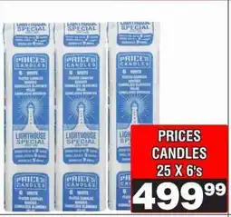 Advance Cash n Carry PRICES CANDLES 25 X 6's offer