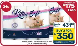 Pick n Pay Hypermarket Kitten Soft 2 Ply Toilet Tissue 24s offer