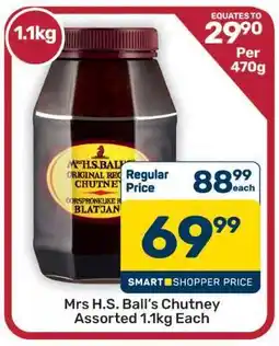 Pick n Pay Hypermarket Mrs H.S. Ball's Chutney Assorted 1.1kg Each offer