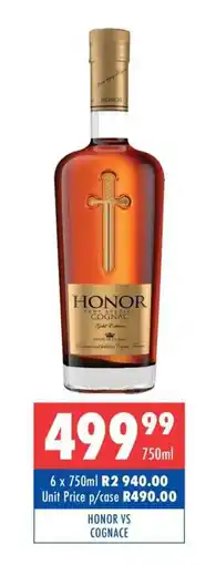 Ultra Liquors Honor VS Cognac offer