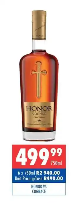 Ultra Liquors Honor VS Cognac offer