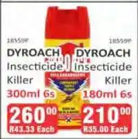 KitKat Cash and Carry DYROACH Insecticide Killer 300ml 6s offer
