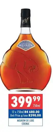 Ultra Liquors MEUKOW DE LUXE COGNAC offer