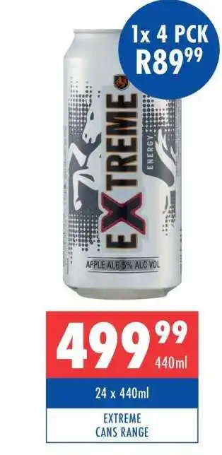 Ultra Liquors EXTREME CANS RANGE offer