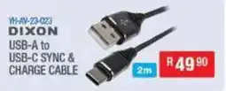 Cash Crusaders Dixon USB-A to USB-C sync & charge cable offer