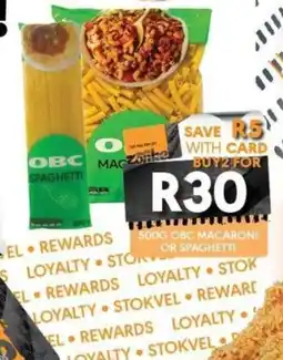OBC Meat & Chicken OBC Macaroni or Spaghetti offer