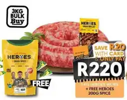 OBC Meat & Chicken Heroes Wors offer