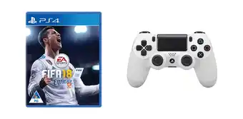PS4 DS4 White Controller Plus Fifa 18