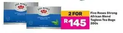 Game Five Roses Strong African Blend Tagless Tea Bags 200s offer