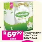 Game Twinsaver 2 Ply Toilet Tissue Rolls 9-Pack offer