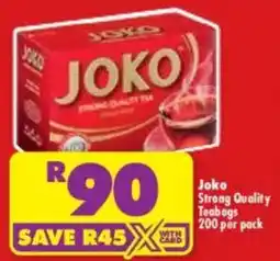 Shoprite Joko Strong Quality Teabags offer