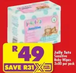Shoprite Jolly Tots Sensitive Baby Wipes offer