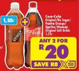 Shoprite Coca-Cola Original/No Sugar/Fanta Orange/Sprite/Stoney Original Soft Drink offer