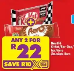 Shoprite Nestlé KitKat/Bar-One/Tex/Aero Chocolate Bars offer
