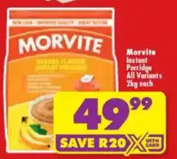 Shoprite Morvite Instant Porridge offer