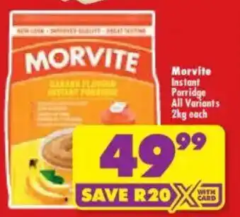 Shoprite Morvite Instant Porridge offer