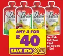 Shoprite De-lish Baby Food Pouch offer