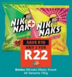 Checkers Simba Niknaks Maize Snack offer