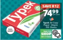 Checkers Typek A4 Copy Paper offer
