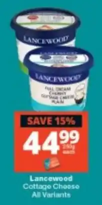 Checkers Lancewood Cottage Cheese offer