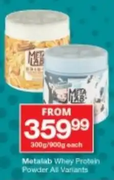 Checkers Metalab Whey Protein Powder offer