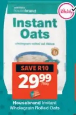 Checkers Housebrand Instant Wholegrain Rolled Oats offer