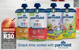 Shoprite Parmalat Kids Full Cream Yoghurt/Dairy Snack Pouch offer