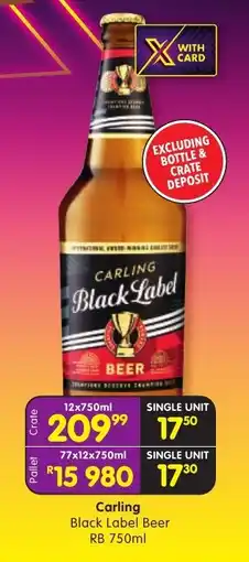 Shoprite Liquor Carling Black Label Beer offer