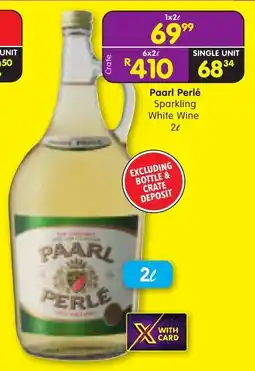 Shoprite Liquor Paarl Perlé Sparkling White Wine offer